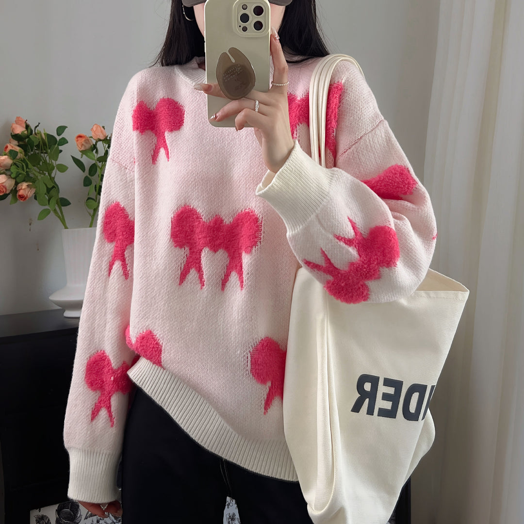 Pull en tricot pour femmes avec motif animal ludique et coupe décontractée Chic & Stil