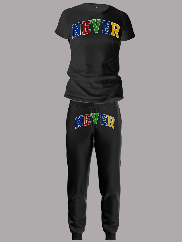 Ladies' sports set with motivational print Amarae