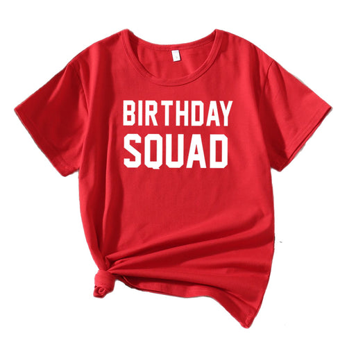 Ladies Graphic Birthday Squad T-Shirt Amarae