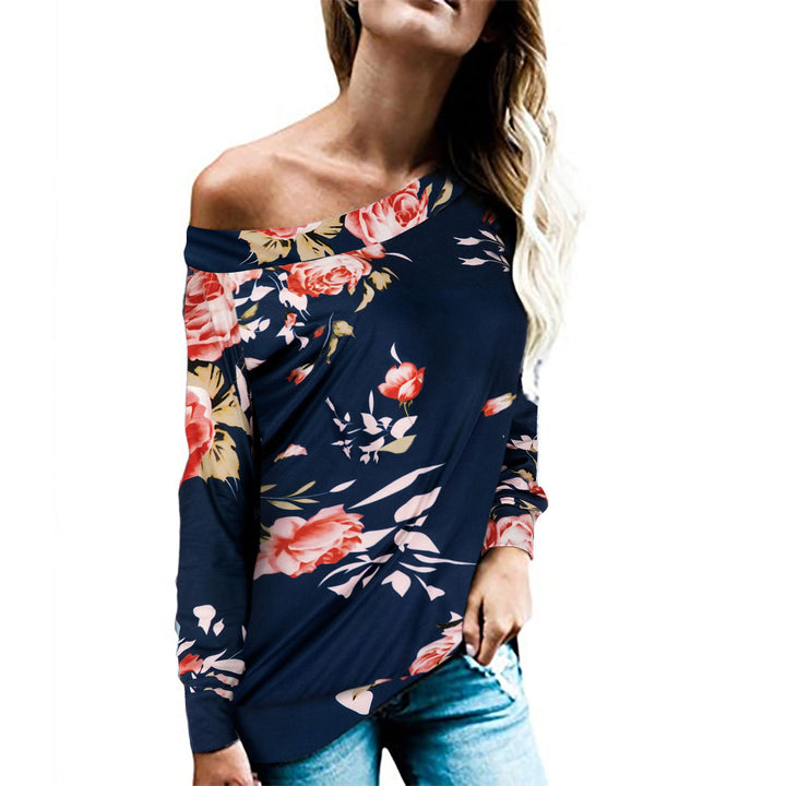 Women’s top with off-shoulder design and trendy leopard pattern Amarae