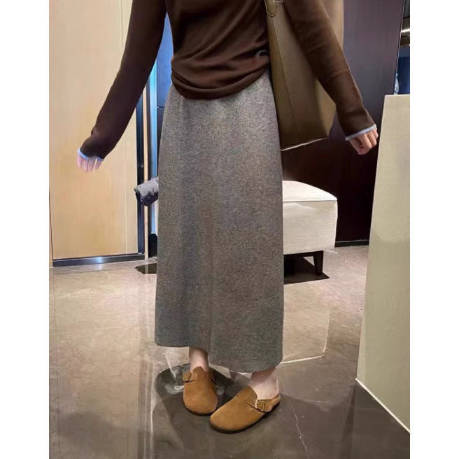 Jupe maxi élégante pour femmes en tissu tricot de haute qualité Chic & Stil