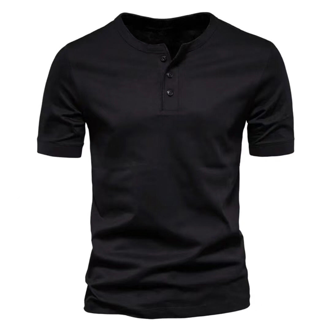 Men's short sleeve Henley shirt with a Chic and Stylish design