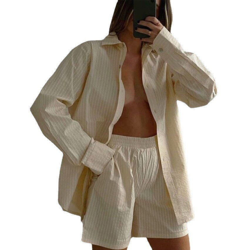 Women striped casual lounge set Lune London