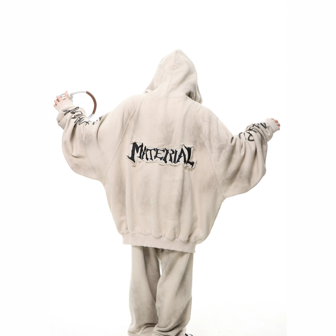 Unisex oversized hoodie with tie-dye wash and statement rear print Amarae
