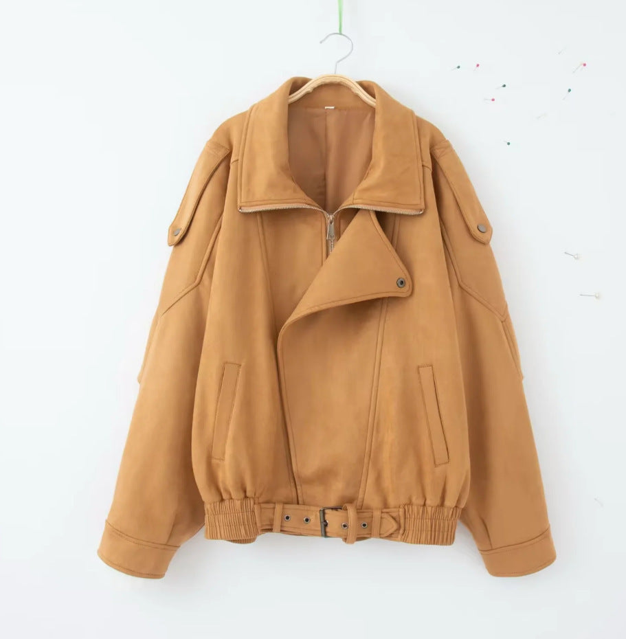 Trendy Plus Size Faux Leather Jacket for Women Lune London