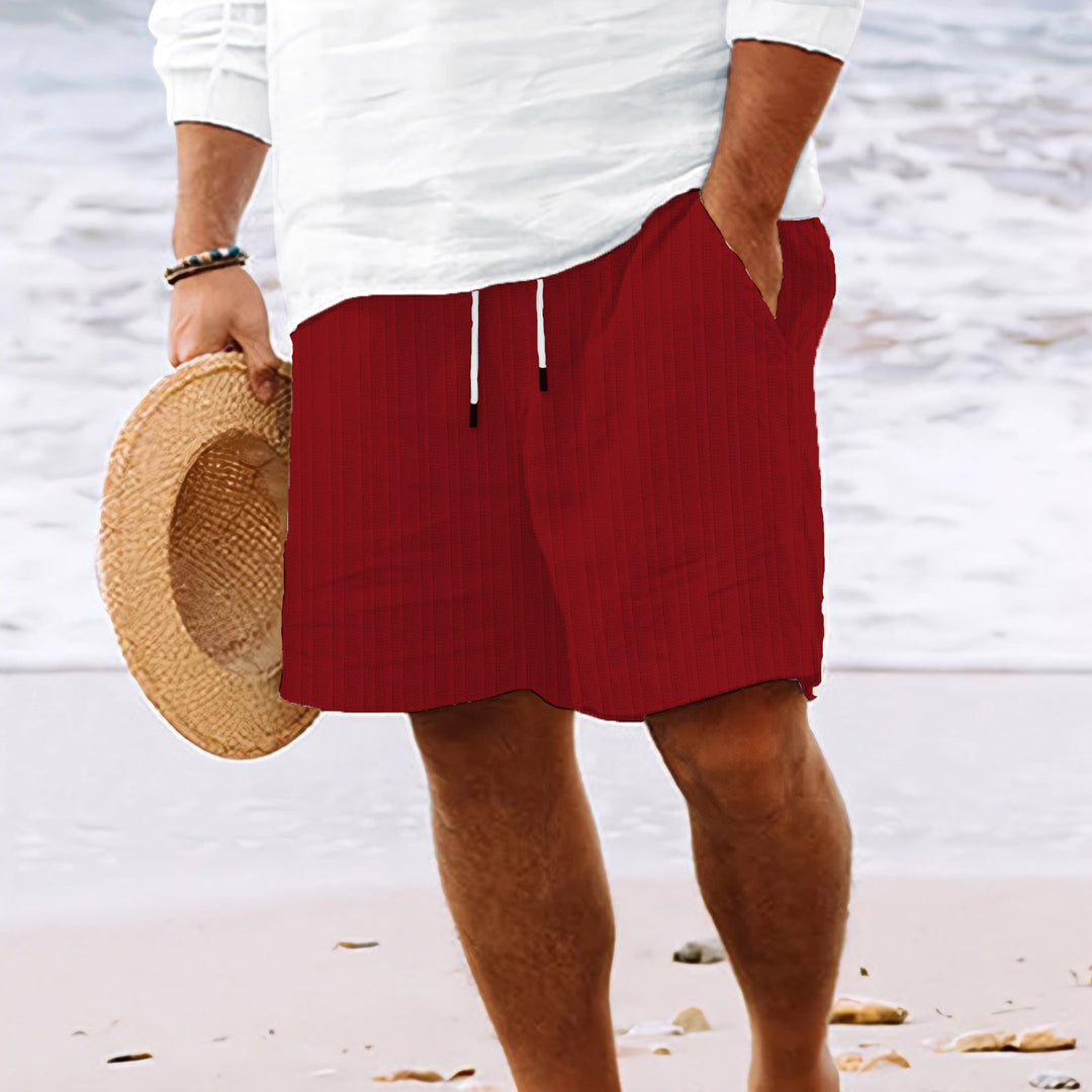 Casual beach shorts for men with elastic waistband and practical side pockets Lune London