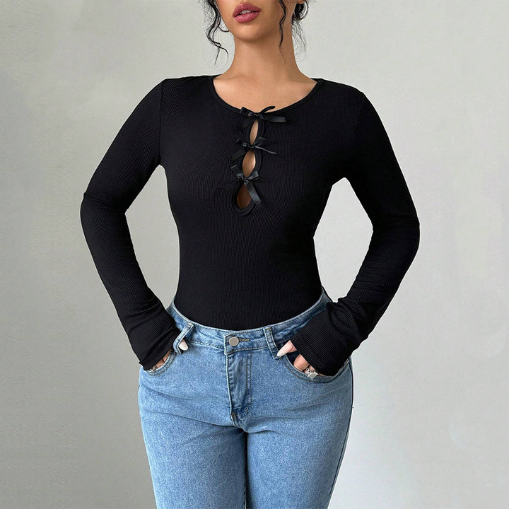 Robe femme avec nœuds décoratifs et manches longues Chic & Stil