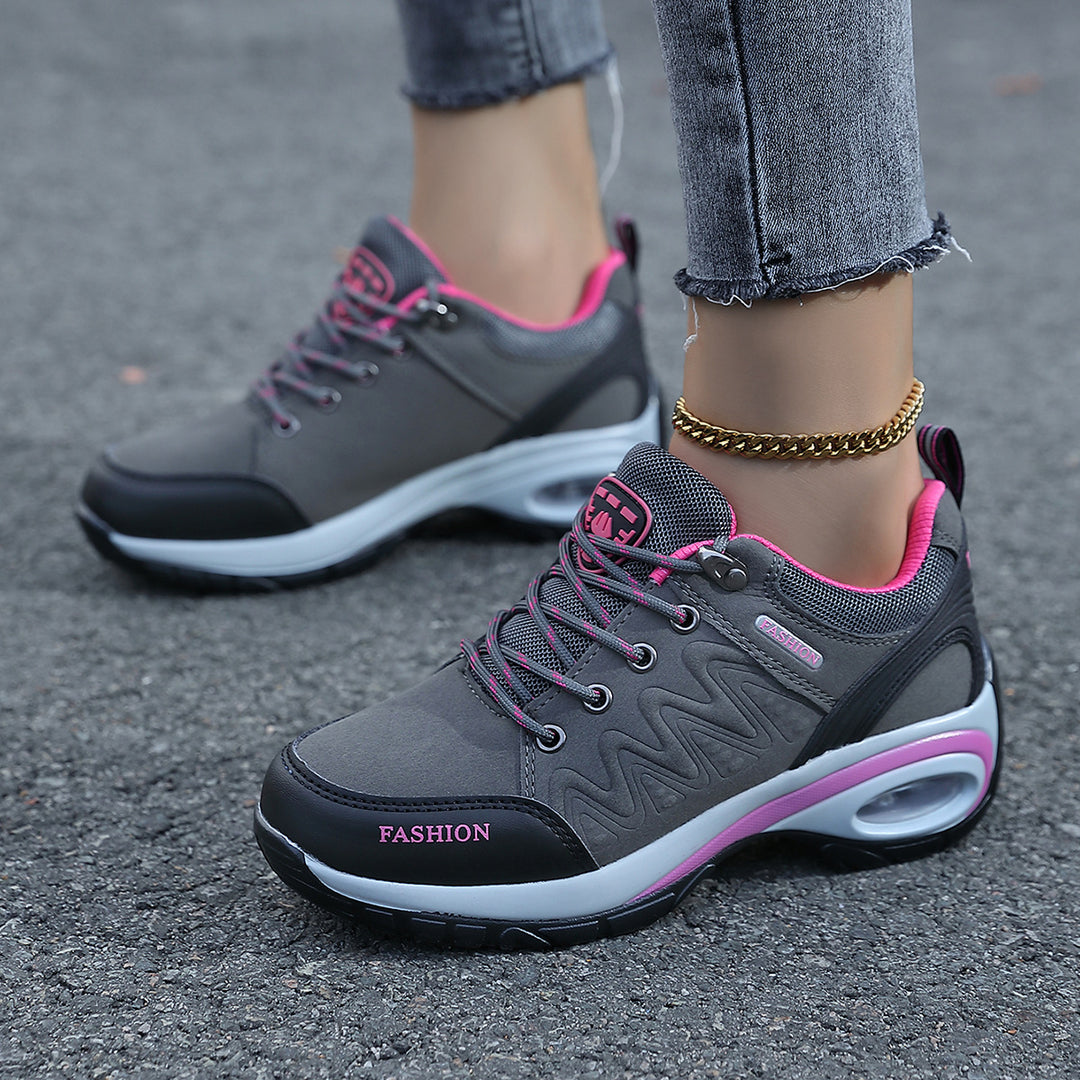 Women Padded Platform Sneakers with Air Cushioning and Ergonomic Comfort Footbed Amarae