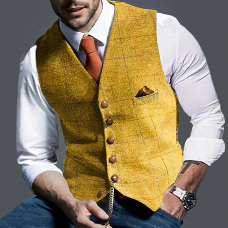 Men's stylish elegant vest in fine fabric Lune London