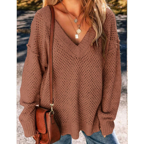Pull en tricot aérien pour femmes avec un motif de dentelle moderne Chic & Stil
