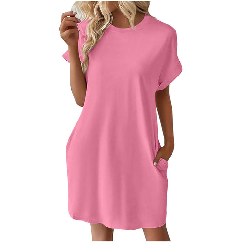 Amarae casual t-shirt dress with pockets