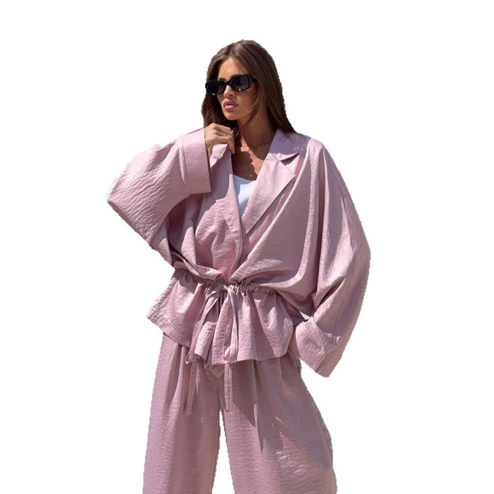 Oversized jacket for women with wide sleeves and matching pants Lune London