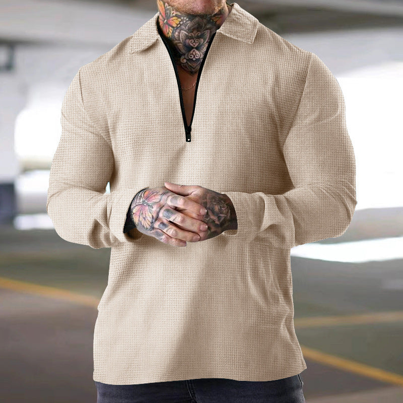Men's long sleeve shirt with modern zipper Lune London