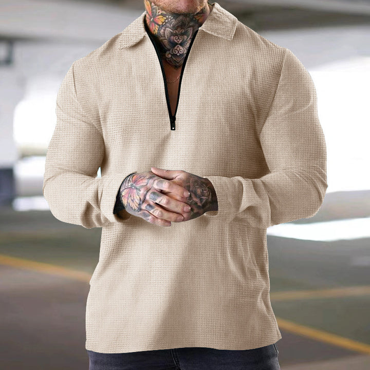 Men's long sleeve shirt with modern zipper Lune London
