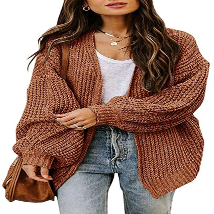 Sweat en tricot épais pour femmes avec des manches volumineuses et une coupe décontractée Chic & Stil