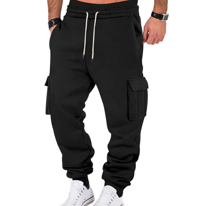 Men's cargo jogger pants with elastic waistband and handy pockets Lune London