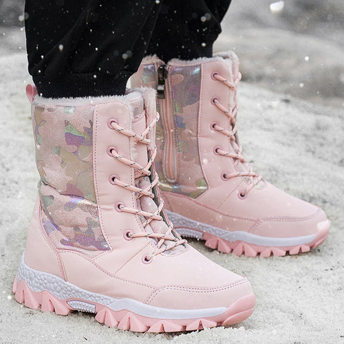 Winter boots for women padded with non-slip sole and chic and stylish design