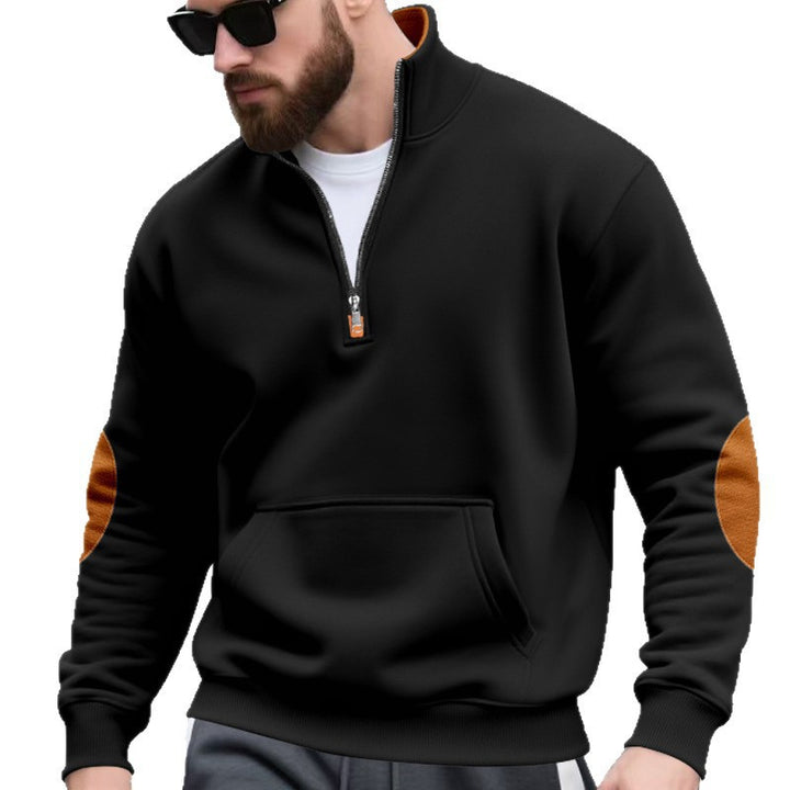 Men's Hoodie with high collar in fashion and contrasting details Lune London