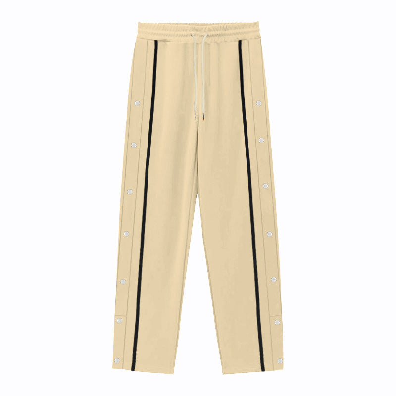 Men's sports training pants with snap button details Lune London