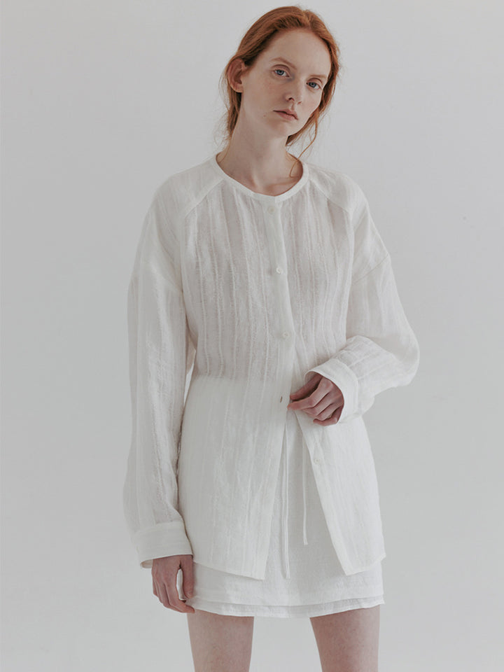Chemises longues décontractées pour femmes avec structure fine Chic & Stil