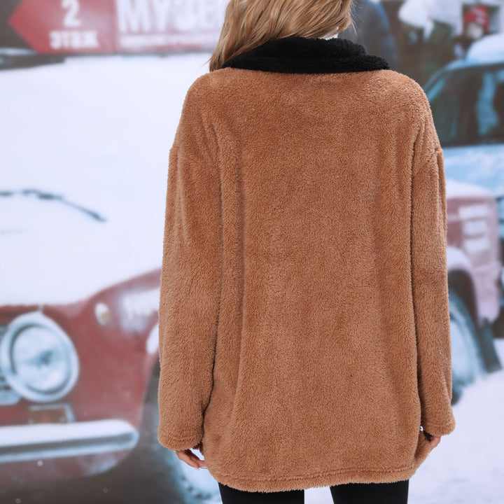 Ladies Cozy Fleece Jacket with Contrasting Pockets Amarae