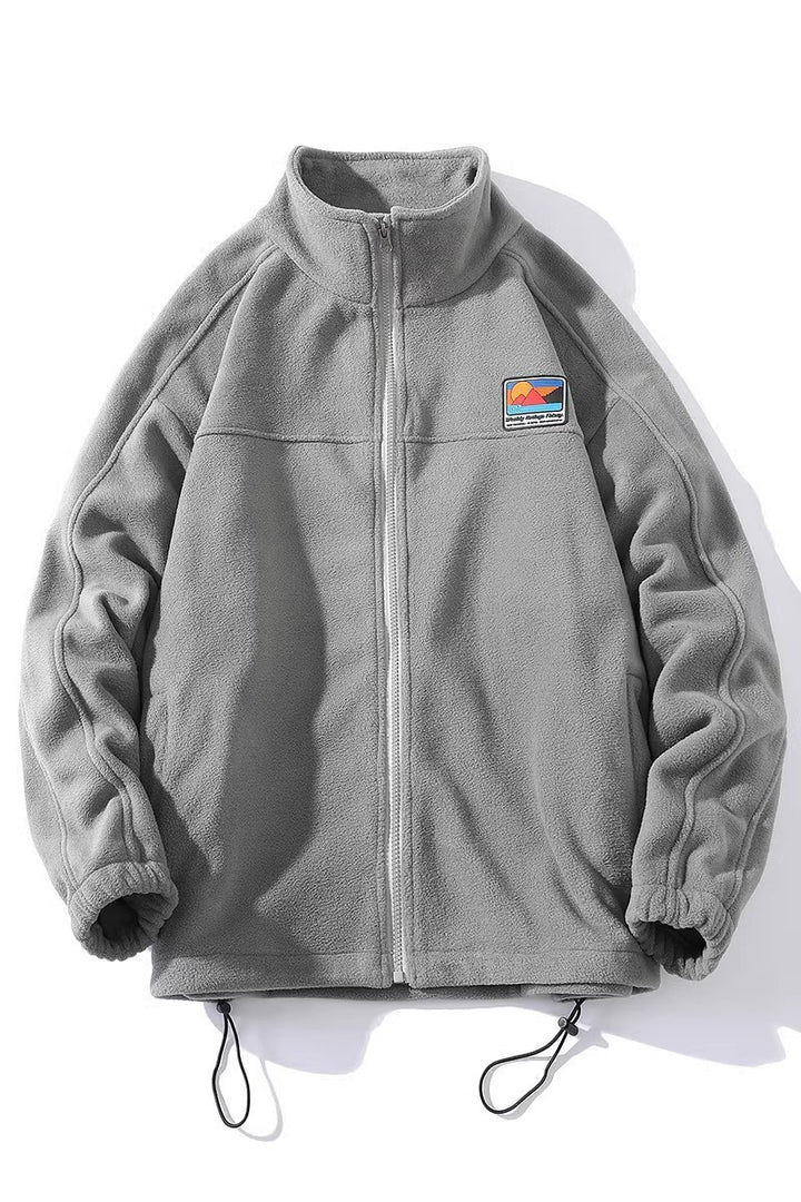 Men's fleece jacket with high collar and practical pockets Lune London