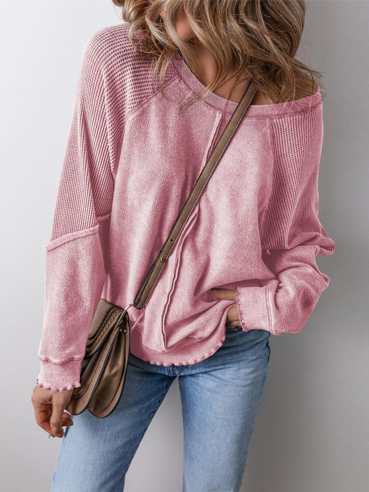 Pull femme décontracté avec décolleté large Lune London