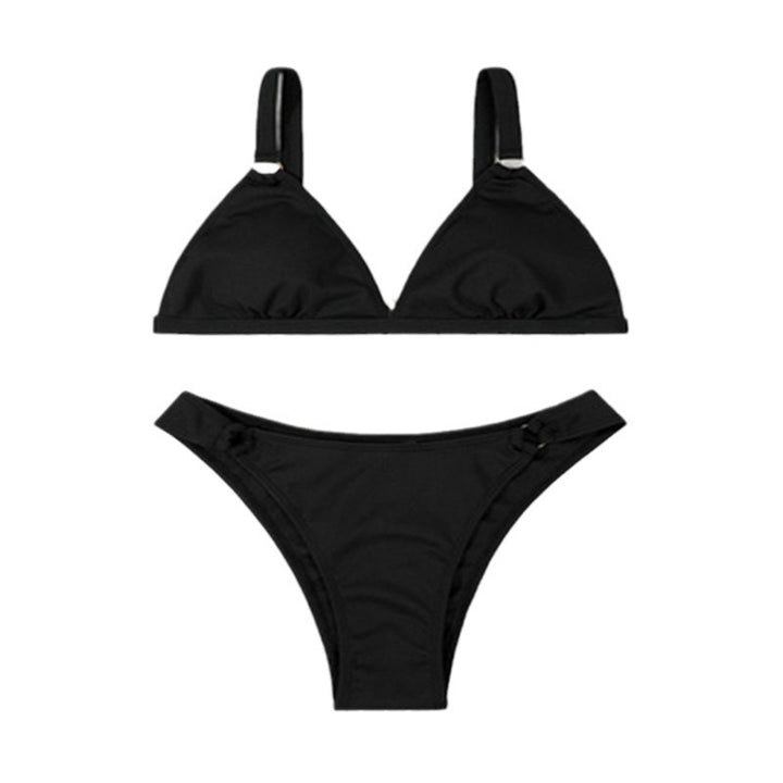 Women Triangle Cut Hardware Accent Bikini Set Lune London