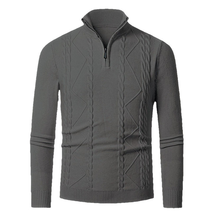 Men's knit sweater with zip closure trendy Lune London