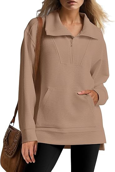 Ladies high-quality hoodie with textured design and practical pockets Lune London