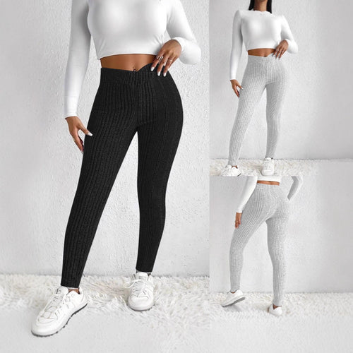 Leggings ajustés pour femmes avec motif rayé élégant Chic & Stil