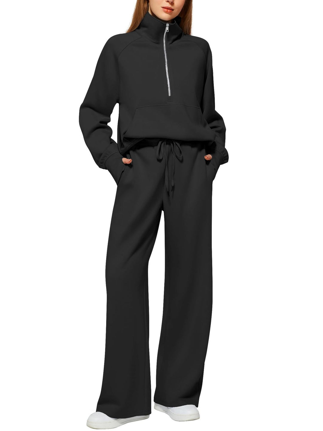 Women's sports set with high collar and wide legs Lune London