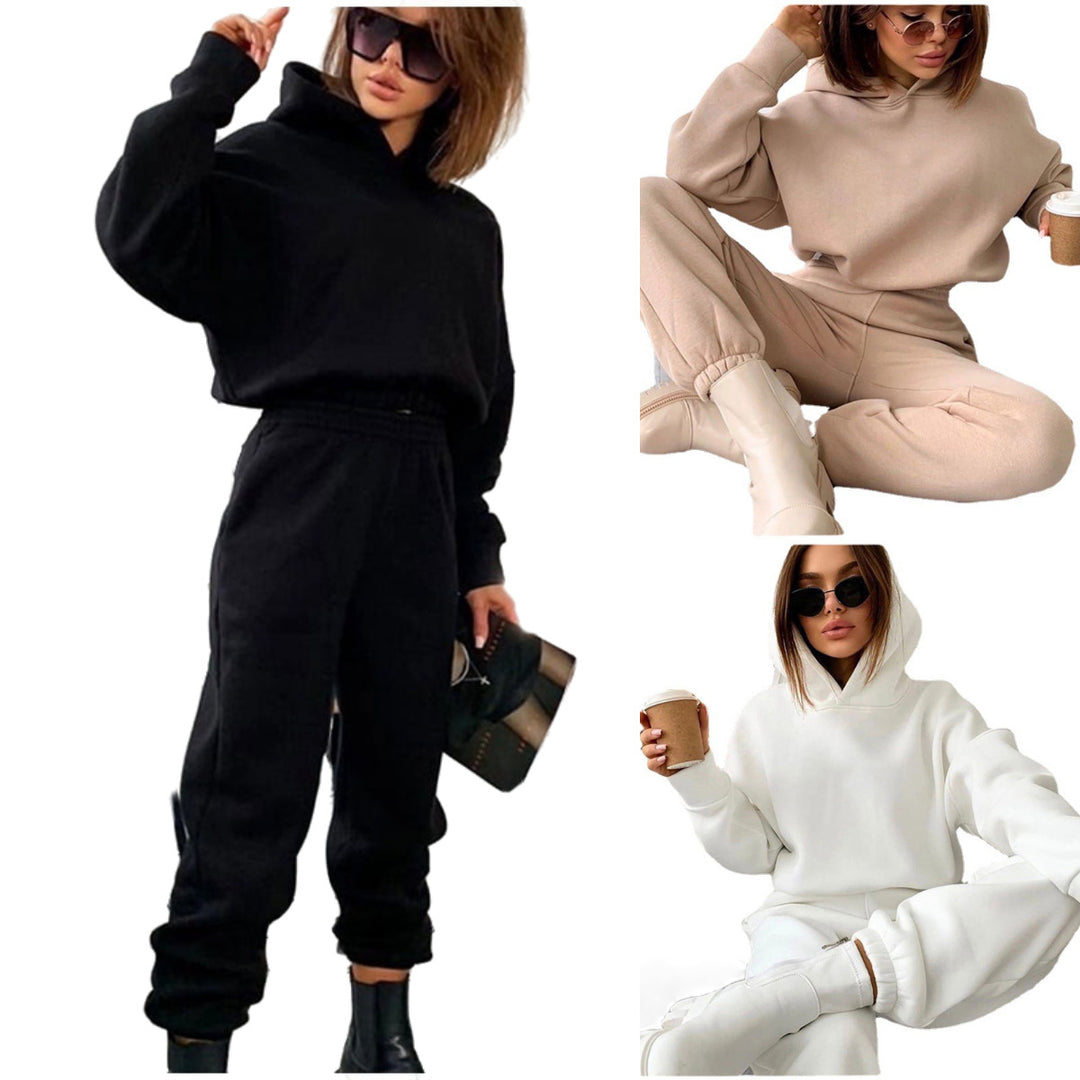 Women’s casual hoodie jumpsuit with practical pockets and modern cut Chic & Stil