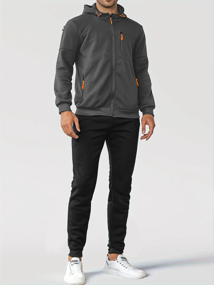 Men's training jacket with handy pockets and breathable function Lune London
