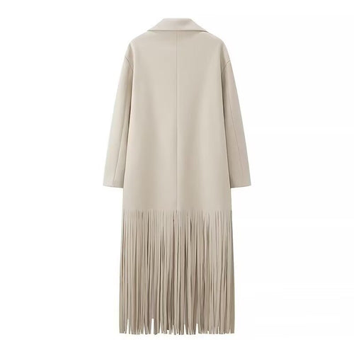 Ladies elegant blazer-coat with fringes Amarae