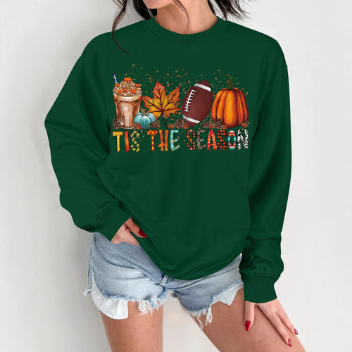 Sweat-shirt pour femmes avec motif automnal et coupe décontractée Chic & Stil