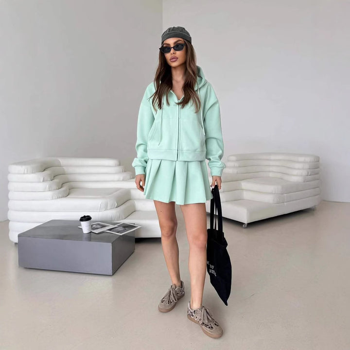 Women's sports top with skirt and hood Lune London