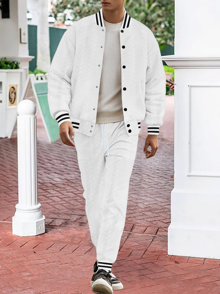 Casual knitted college jacket for men with a modern design and comfortable details Lune London