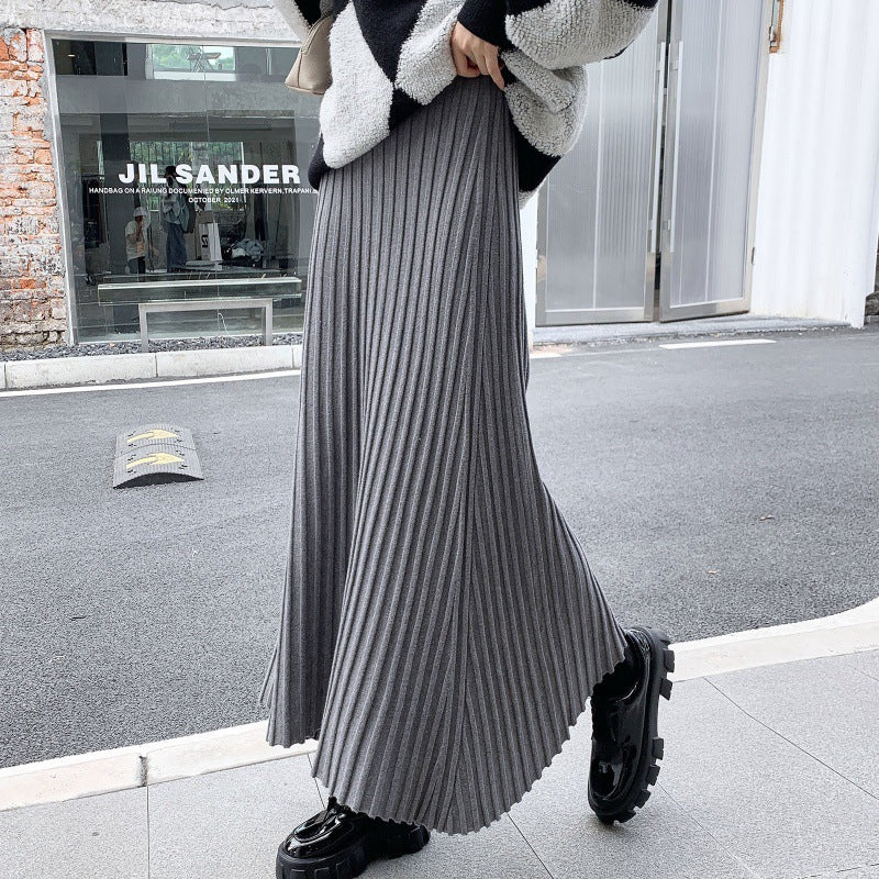 Jupe maxi plissée pour femmes avec texture côtelée élégante Chic & Stil
