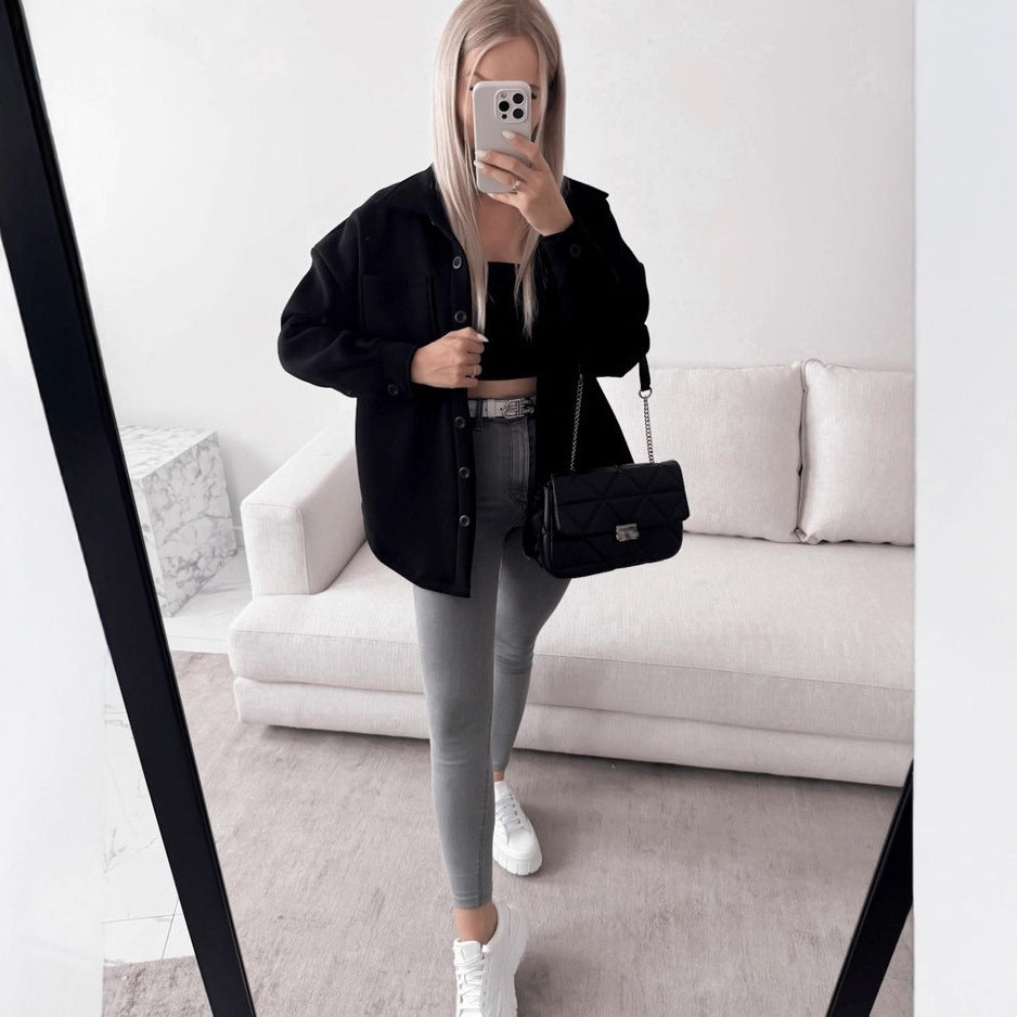 Casual overshirt jacket for women with practical pockets Lune London