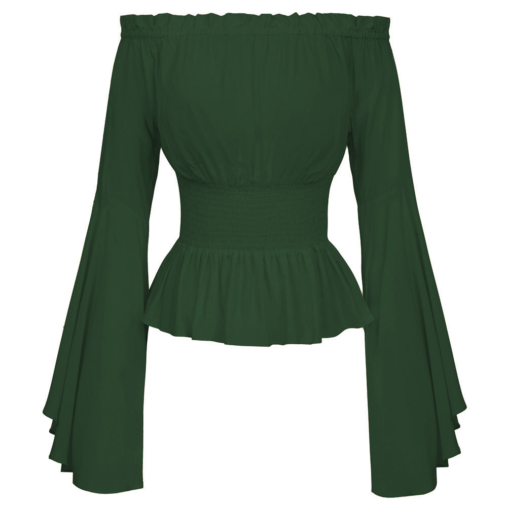 Blouse for women with an off-the-shoulder design and voluminous sleeves Lune Londonl