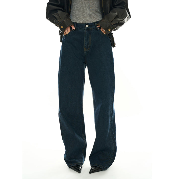 Women's Extra Wide High Waist Denim Baggy Jeans with Low Crotch Amarae