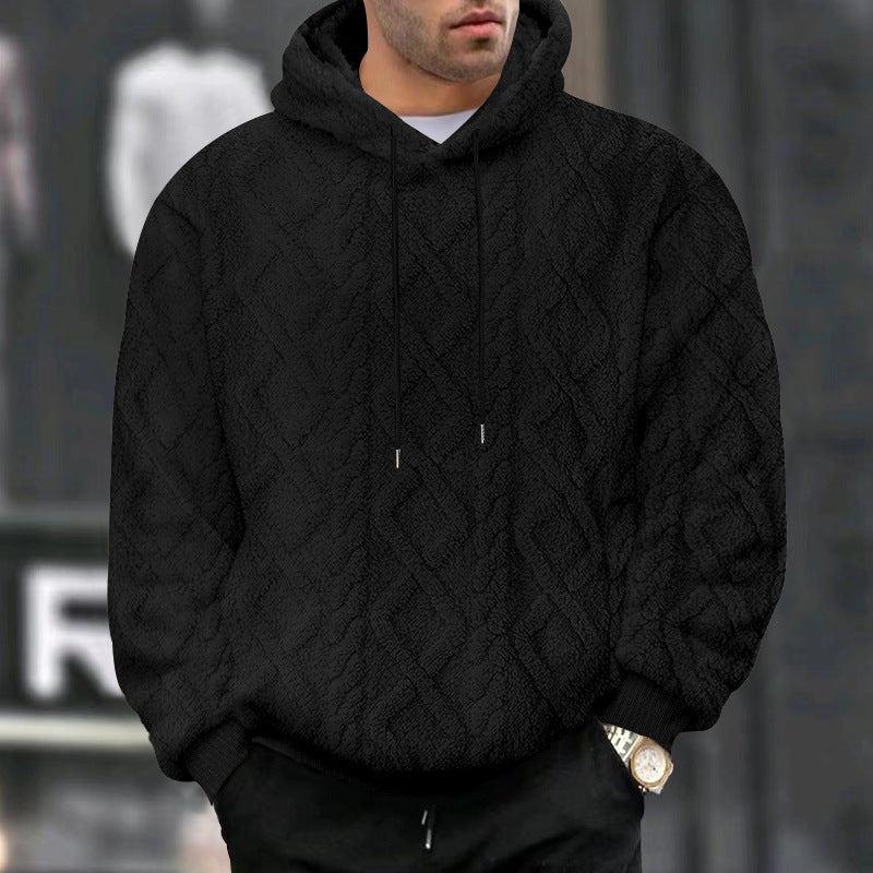 Men's cozy Sherpa hoodie Chic and style