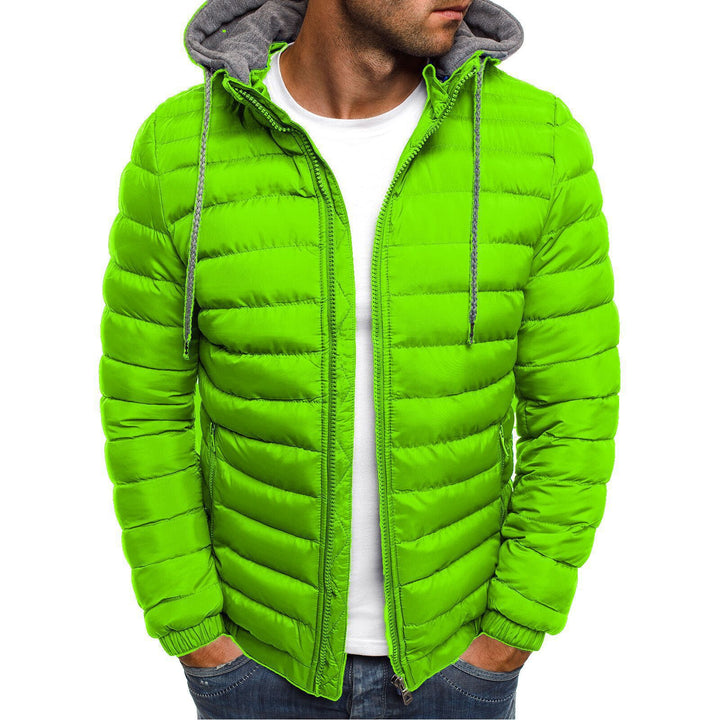 Men's quilted transition jacket with hood and practical zipper Amarae