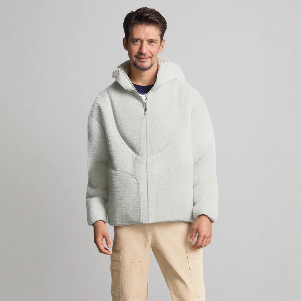 Fleece jacket for women with a high collar and practical zip pockets Lune London