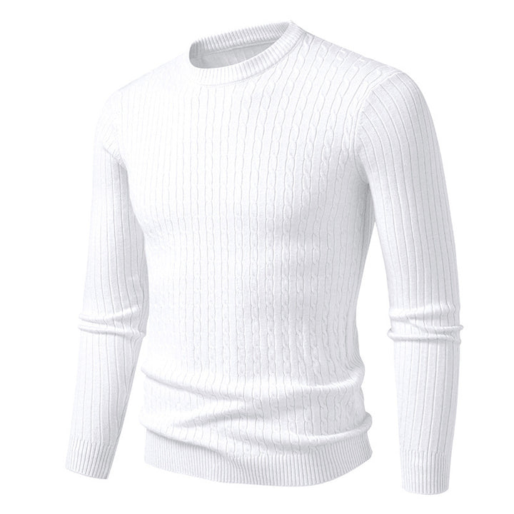 Thick knit sweater for men with elegant braid pattern Lune London