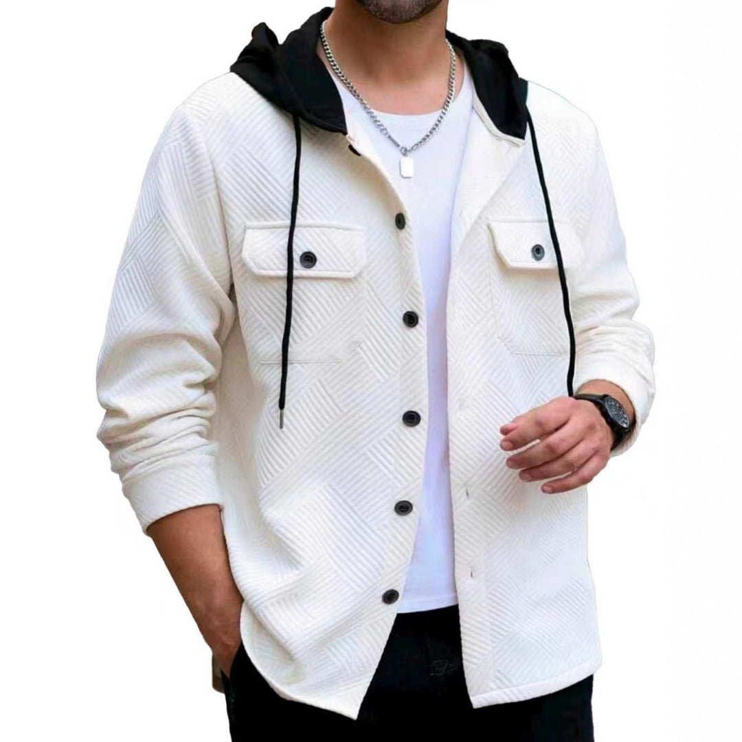 Casual shirt jacket for men with hood function and practical pockets Lune London