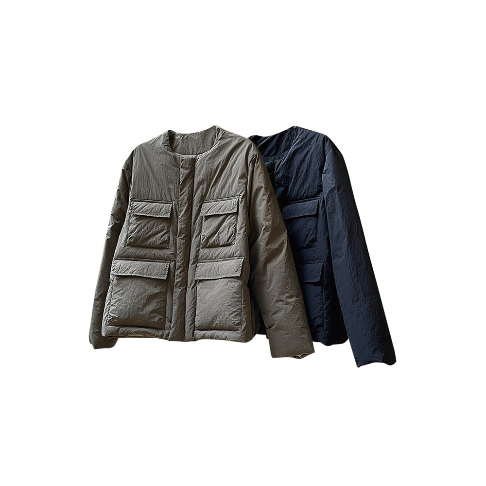 Women's Long Quilted Coat with Light Padding and Straight Oversize Cut Amarae