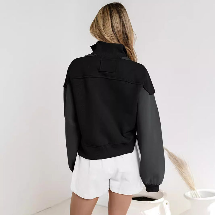 Women’s sporty high collar sweater Lune London