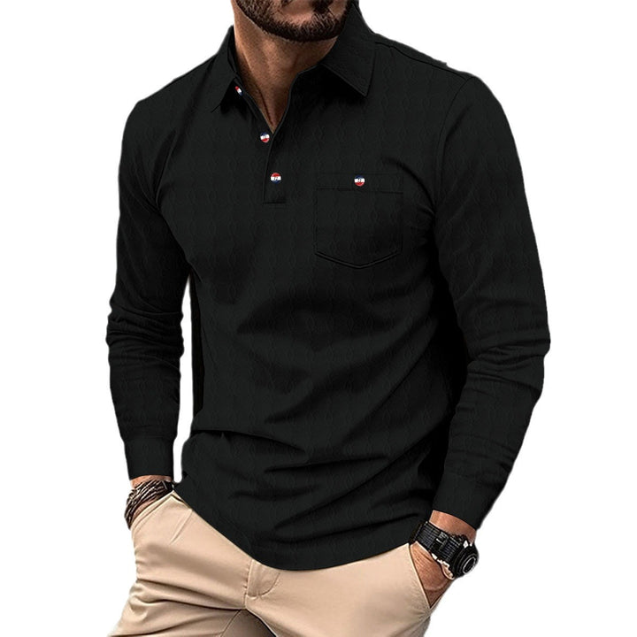 Men's long sleeve T-shirt with structured pattern Lune London